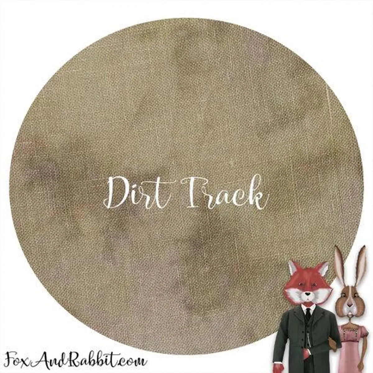 36ct. Linen - Dirt Track - Fox and Rabbit Designs