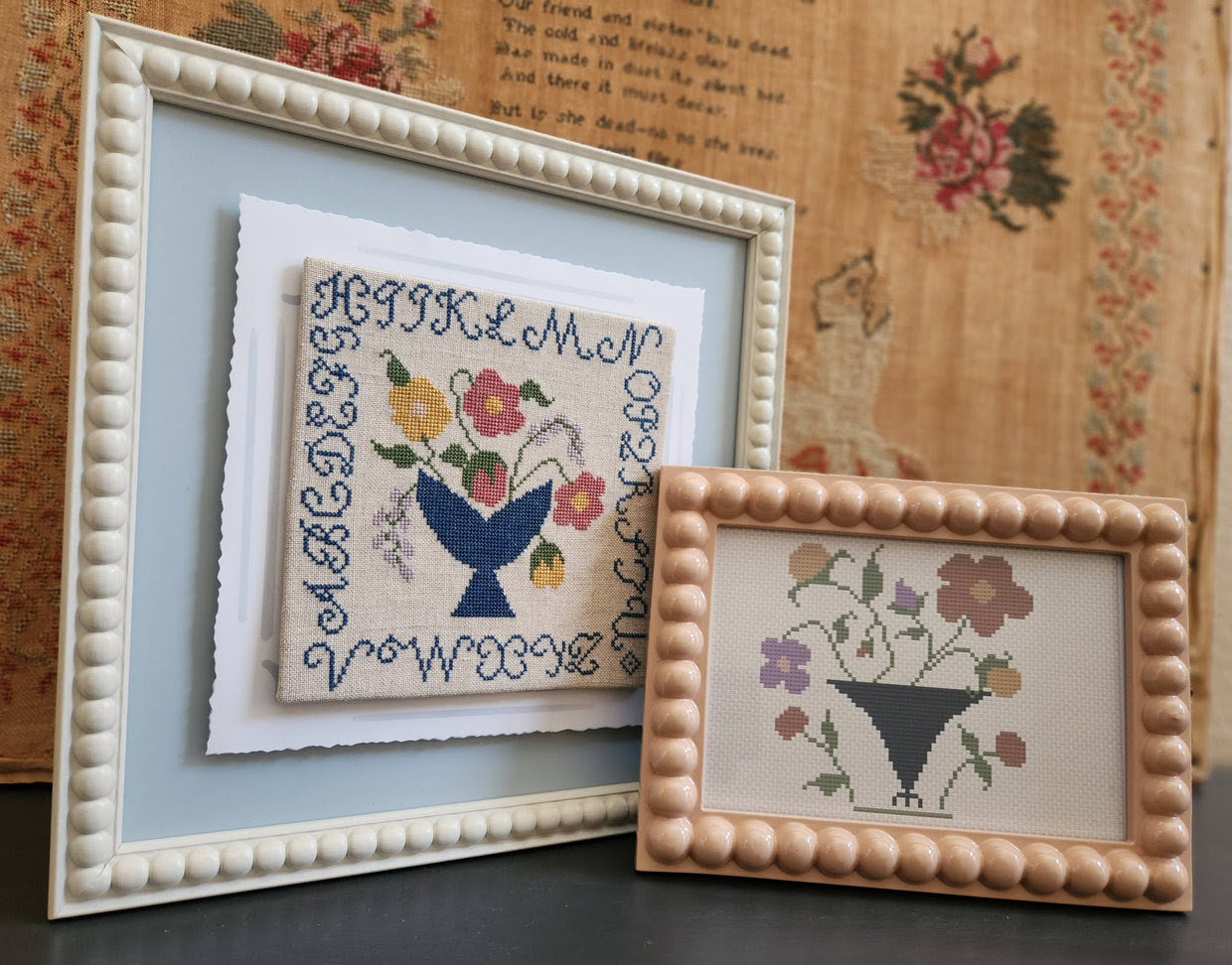 Frolicking Flowers - 1884 Stitchery Designs