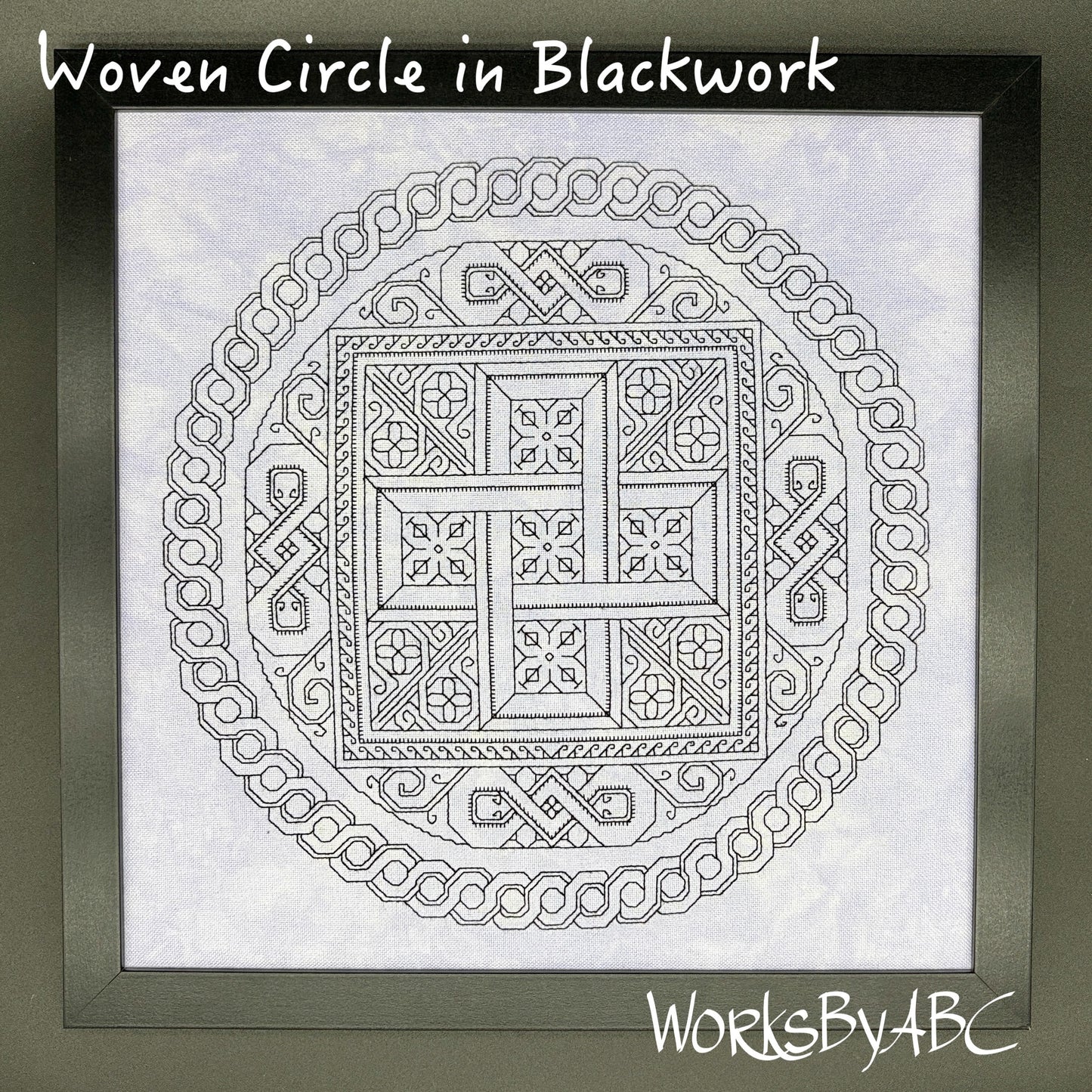 Woven Circle in Blackwork - Works by ABC