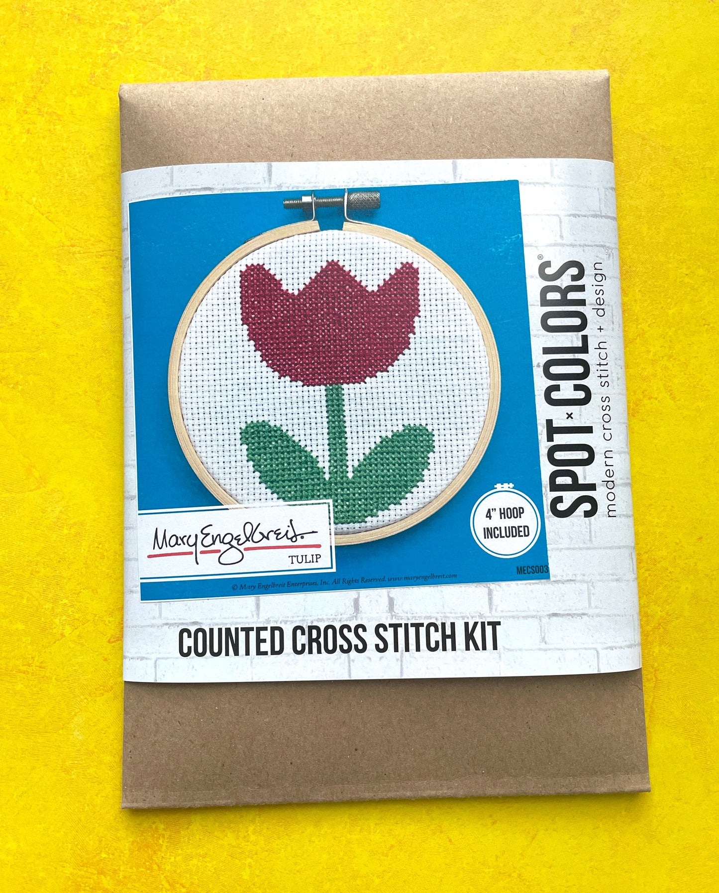 Tulip by Mary Engelbreit Counted Cross Stitch DIY KIT - Spot Colors - Online Exclusive