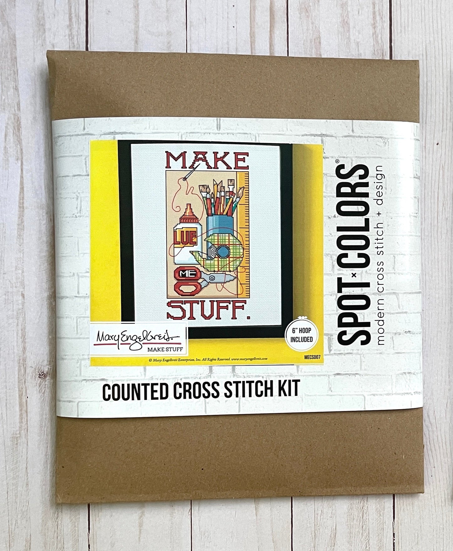 Make Stuff by Mary Engelbreit Counted Cross Stitch DIY KIT - Spot Colors - Online Exclusive