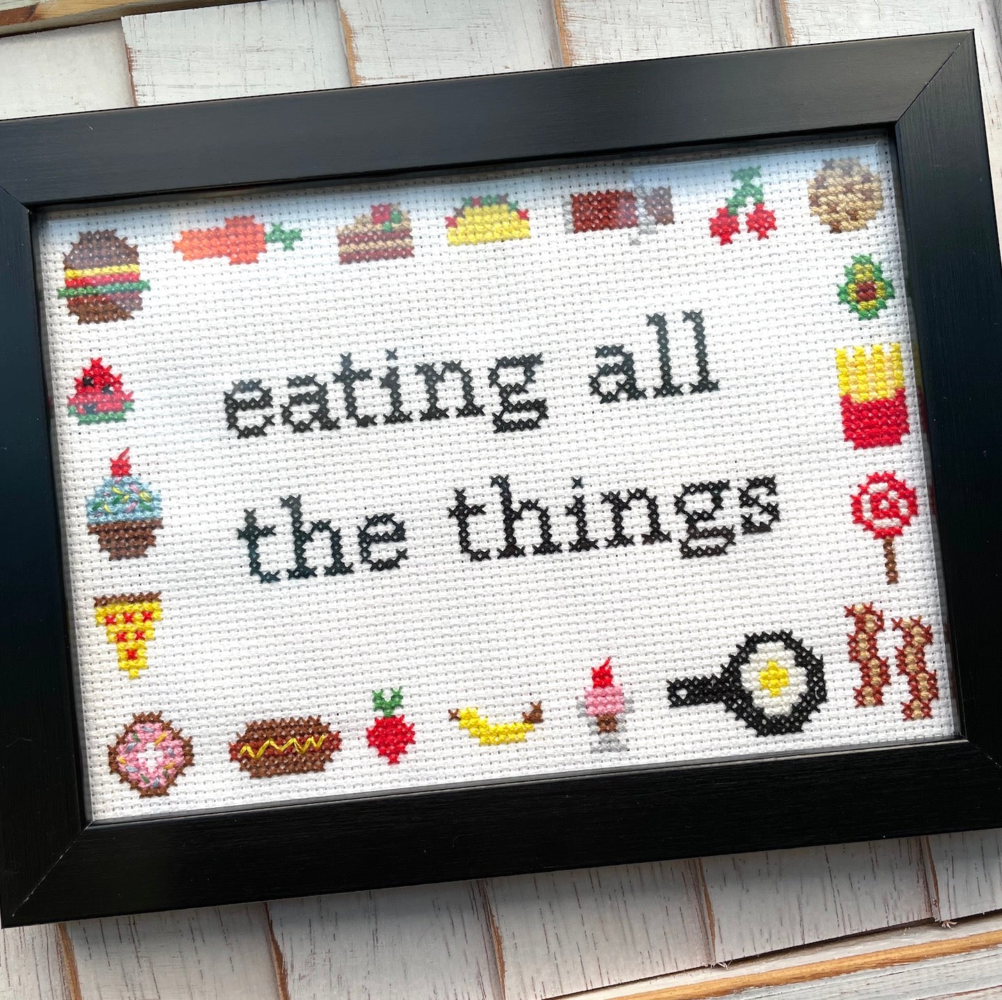 Eating All The Things Counted Cross Stitch Kit - Spot Colors - Online Exclusive