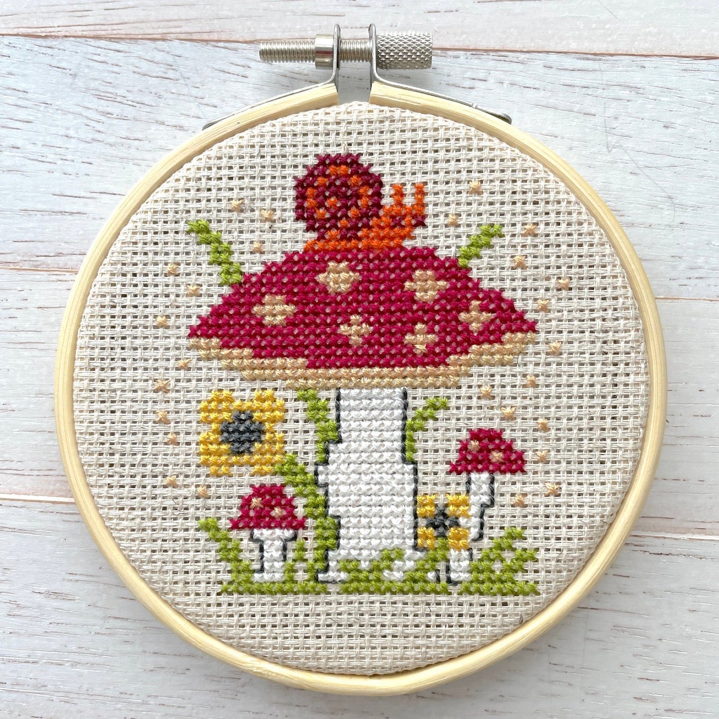 Mushrooms Cross Stitch Kit - Spot Colors - Online Exclusive