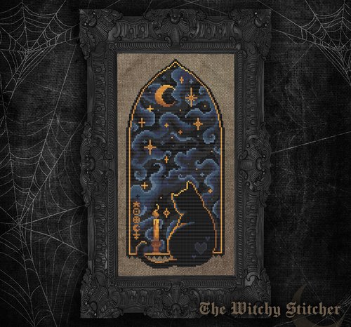 Moonlit Familiar - The Witchy Stitcher
