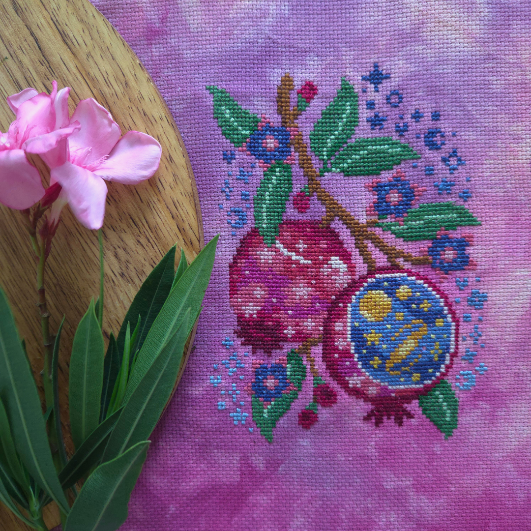 Starry Pomegranate - BAD Stitch Cross Stitch