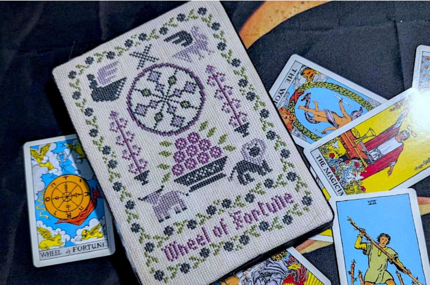 Tarot of Quaker: The Wheel of Fortune - The Cozy DH Stitchery