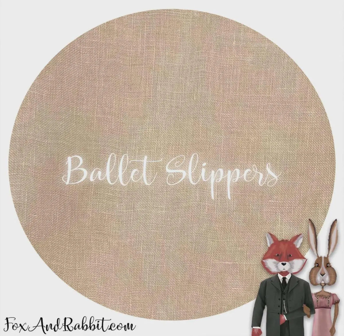 14ct. Aida - Ballet Slippers - Fox and Rabbit Designs
