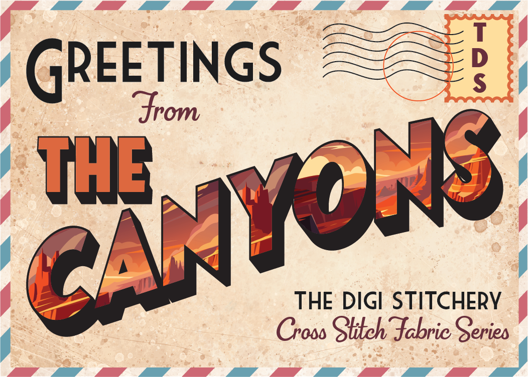 Greetings From: The Canyons Digital Printed Fabric - The Digi Stitchery