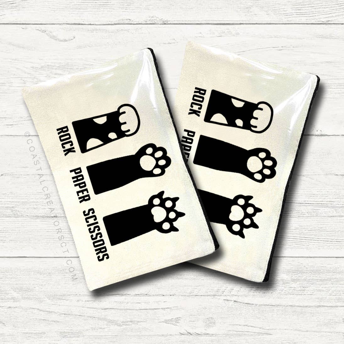 Cat Rock, Paper, Scissors Multi-Use Canvas Storage Bag