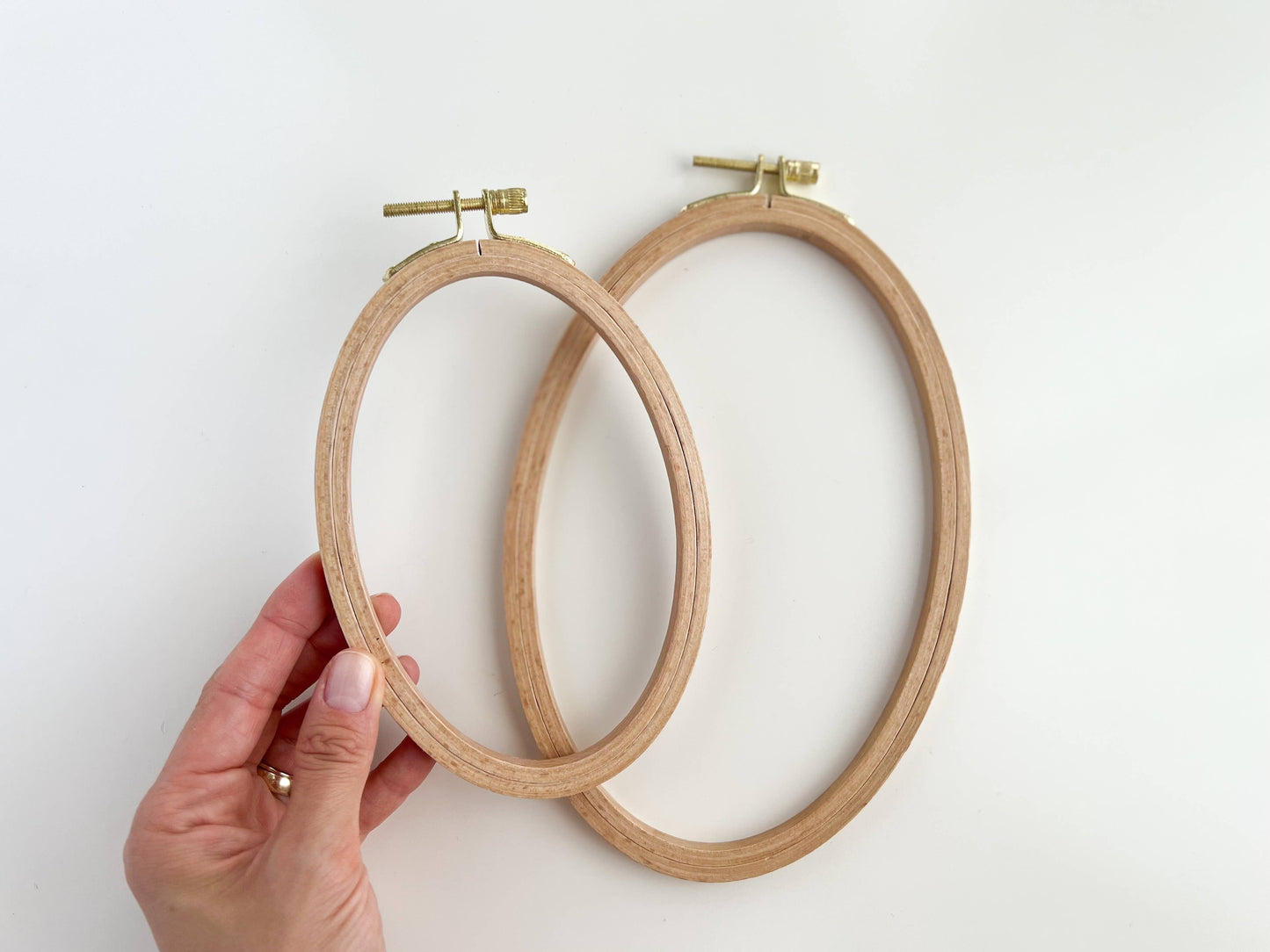 5"x8" Oval Beechwood Hoop