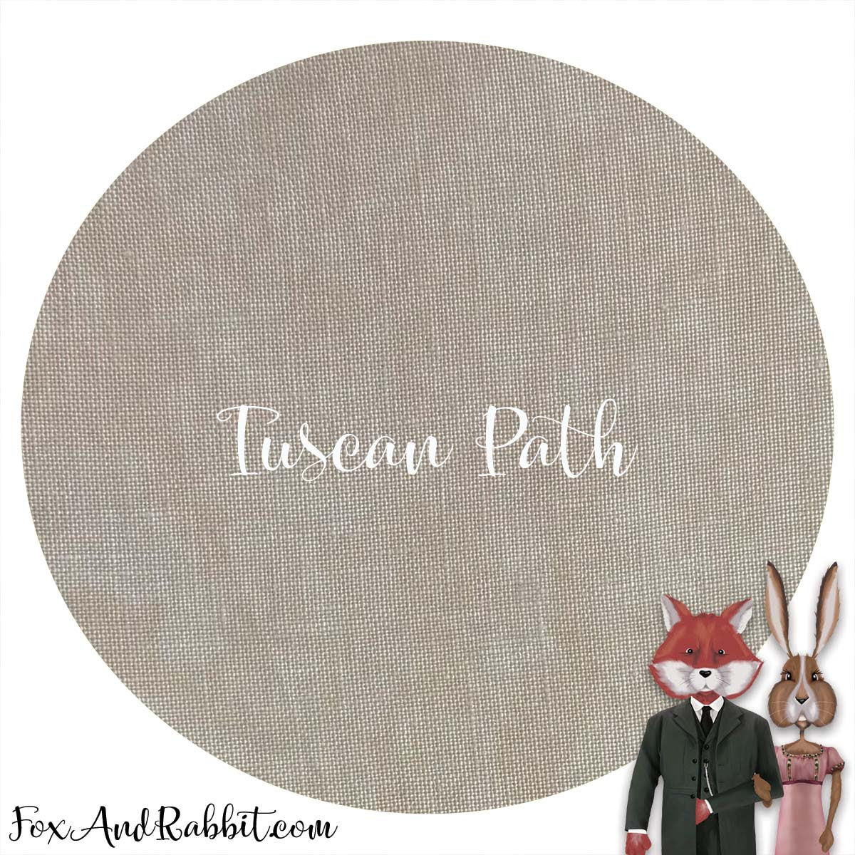 40ct Linen - Tuscan Path - Fox and Rabbit Designs