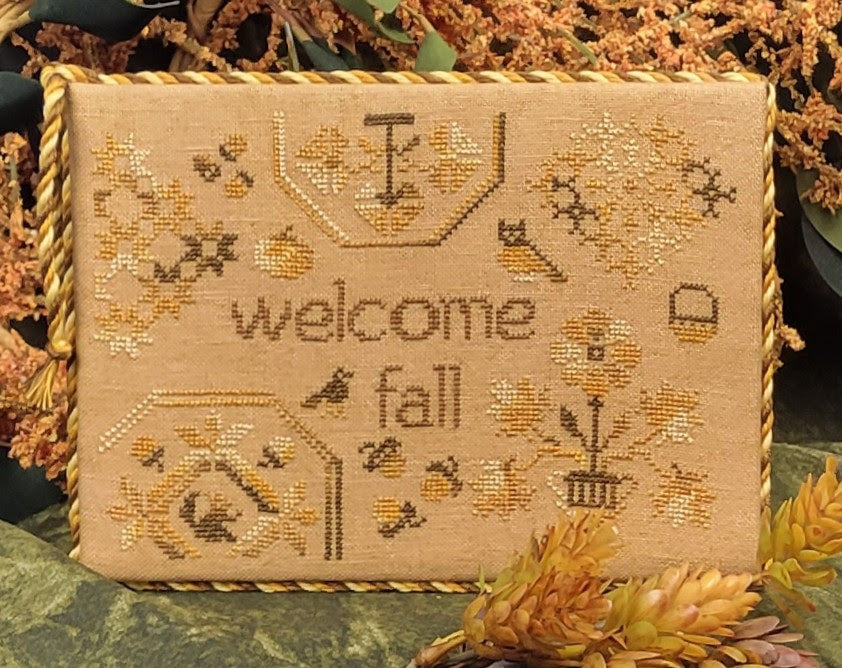 Welcome Fall Quaker - Wildflower Stitching