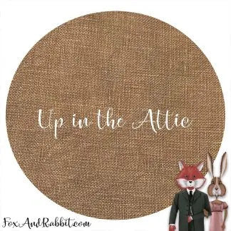 36ct. Linen - Up in the Attic - Fox and Rabbit Designs
