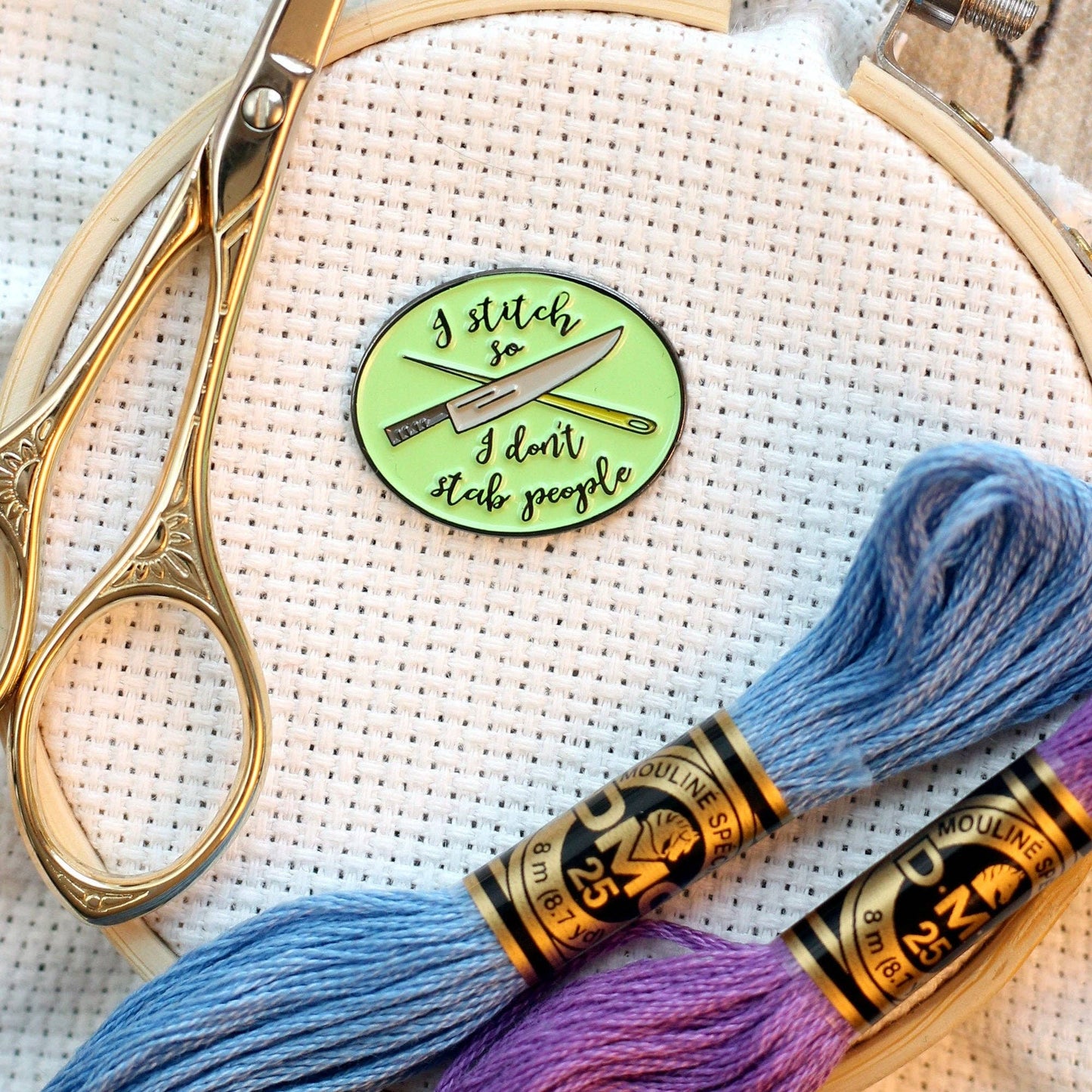I Stitch So I Don't Stab People Needle Minder