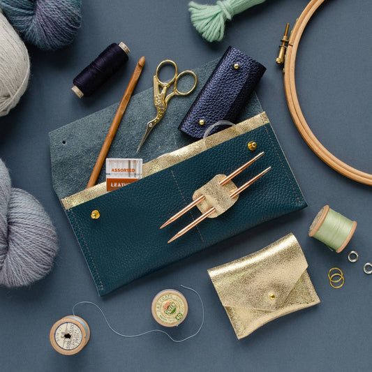 Leather Maxi Notions Pouch