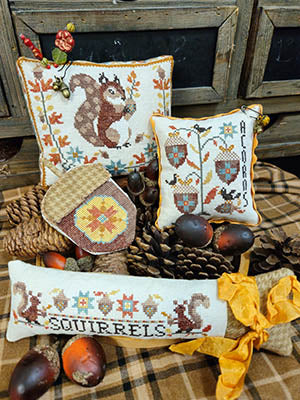 Acorn Thieves - Quaint Rose Needle Arts