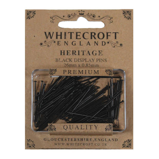 Heritage Black Craft Straight Pins 26mm x 0.85mm