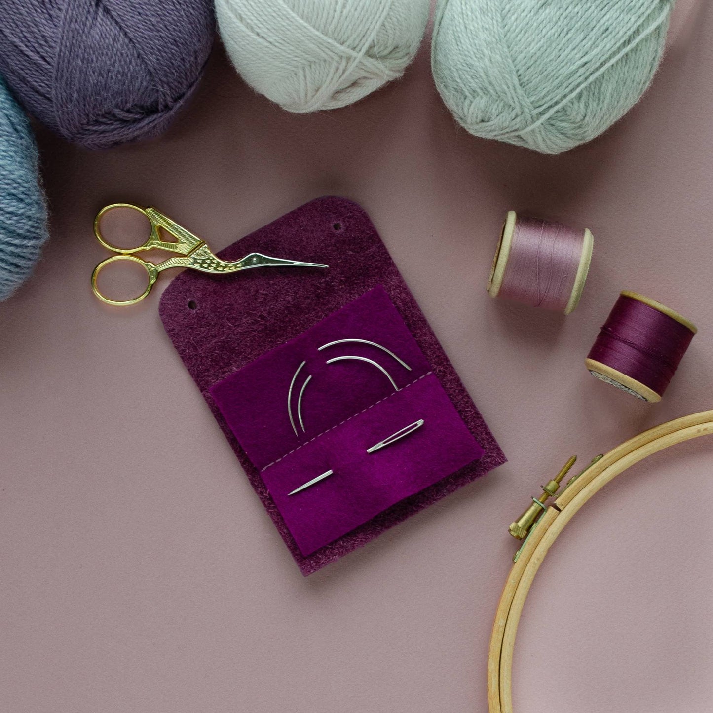 Leather Mini Sewing Needle Case