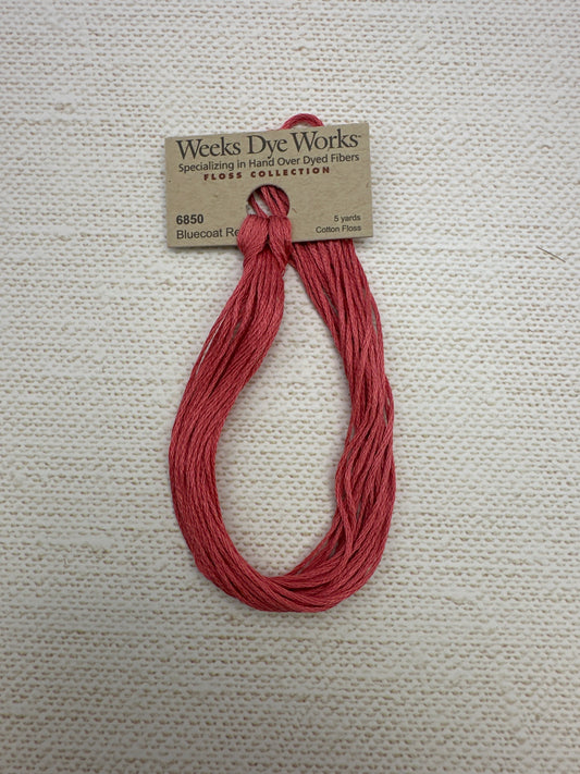Weeks Dye Works Floss Bluecoat Red