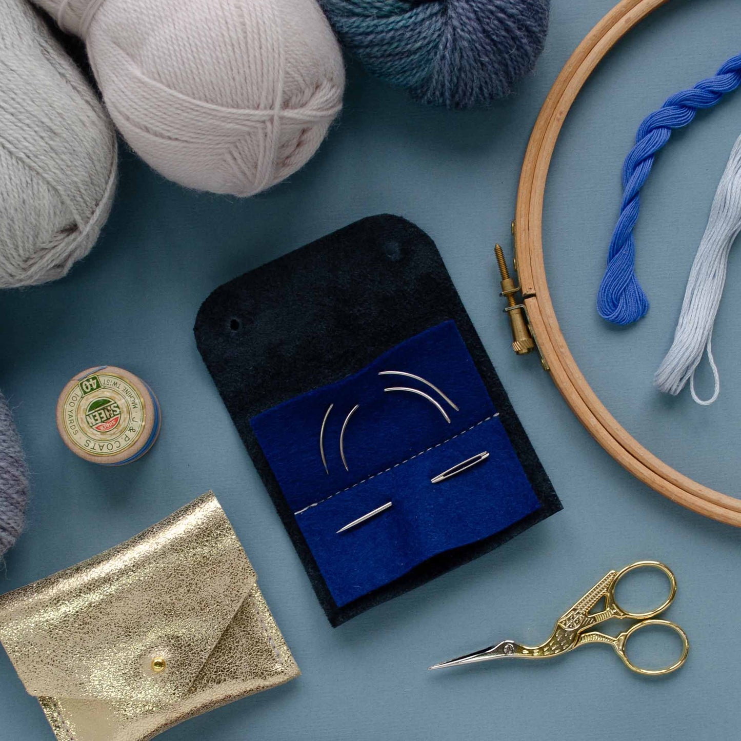 Leather Mini Sewing Needle Case