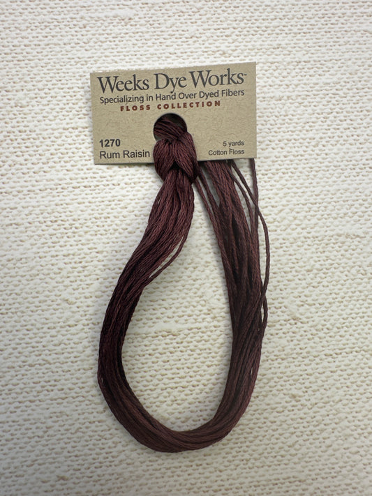 Weeks Dye Works Floss Rum Raisin