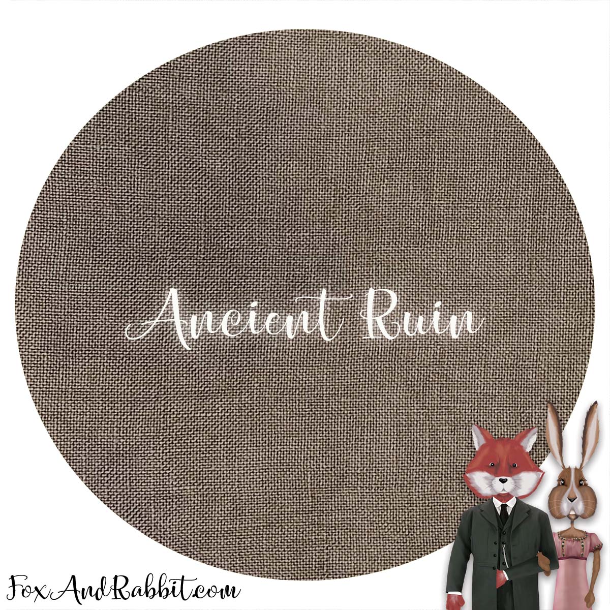 46ct. Linen -Ancient Ruin - Fox and Rabbit Designs
