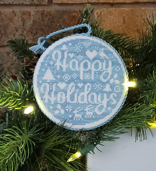 Happy Holidays Bauble - Wildflower Stitching