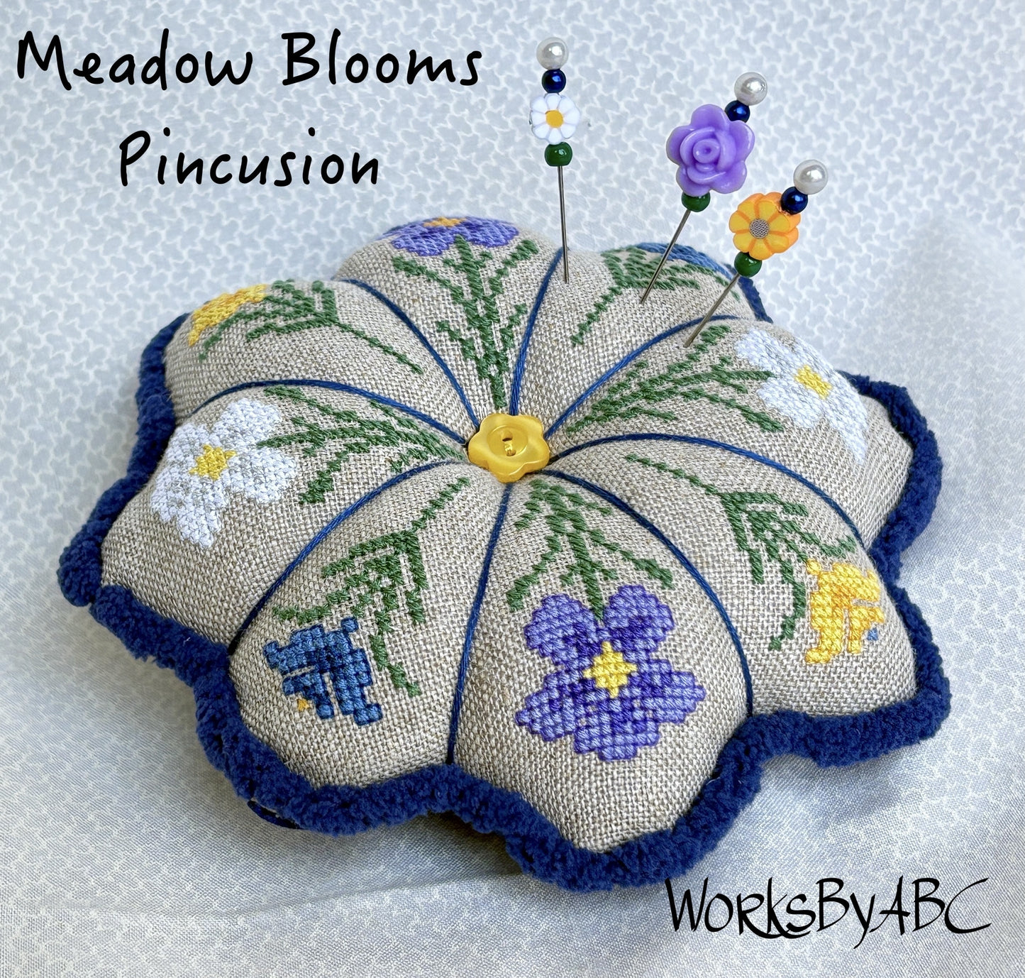 Meadow Blooms Pincushion -  Works by ABC