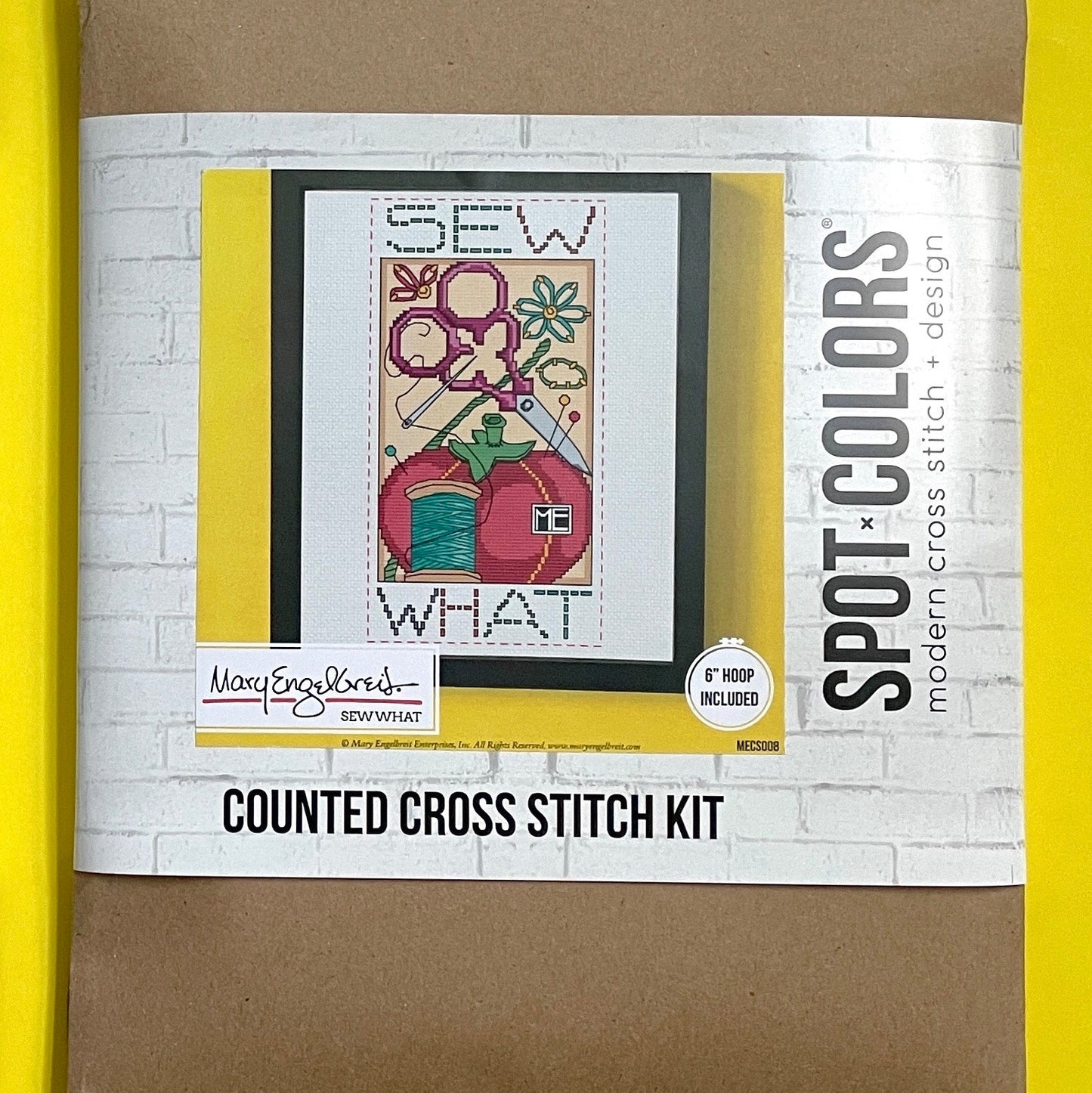 Sew What by Mary Engelbreit Counted Cross Stitch DIY KIT - Spot Colors - Online Exclusive