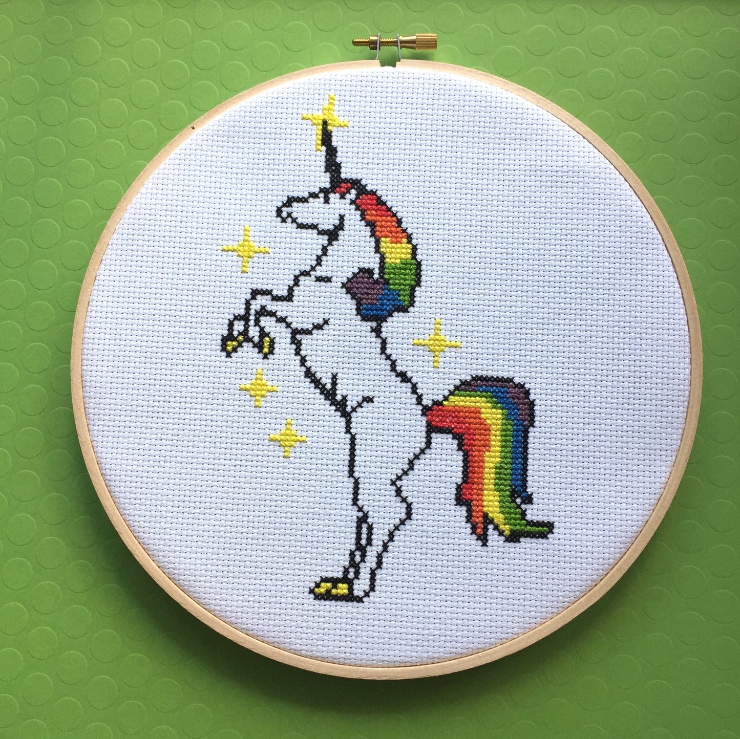 Unicorn Colorful Counted Cross Stitch DIY Kit - Spot Colors - Online Exclusive
