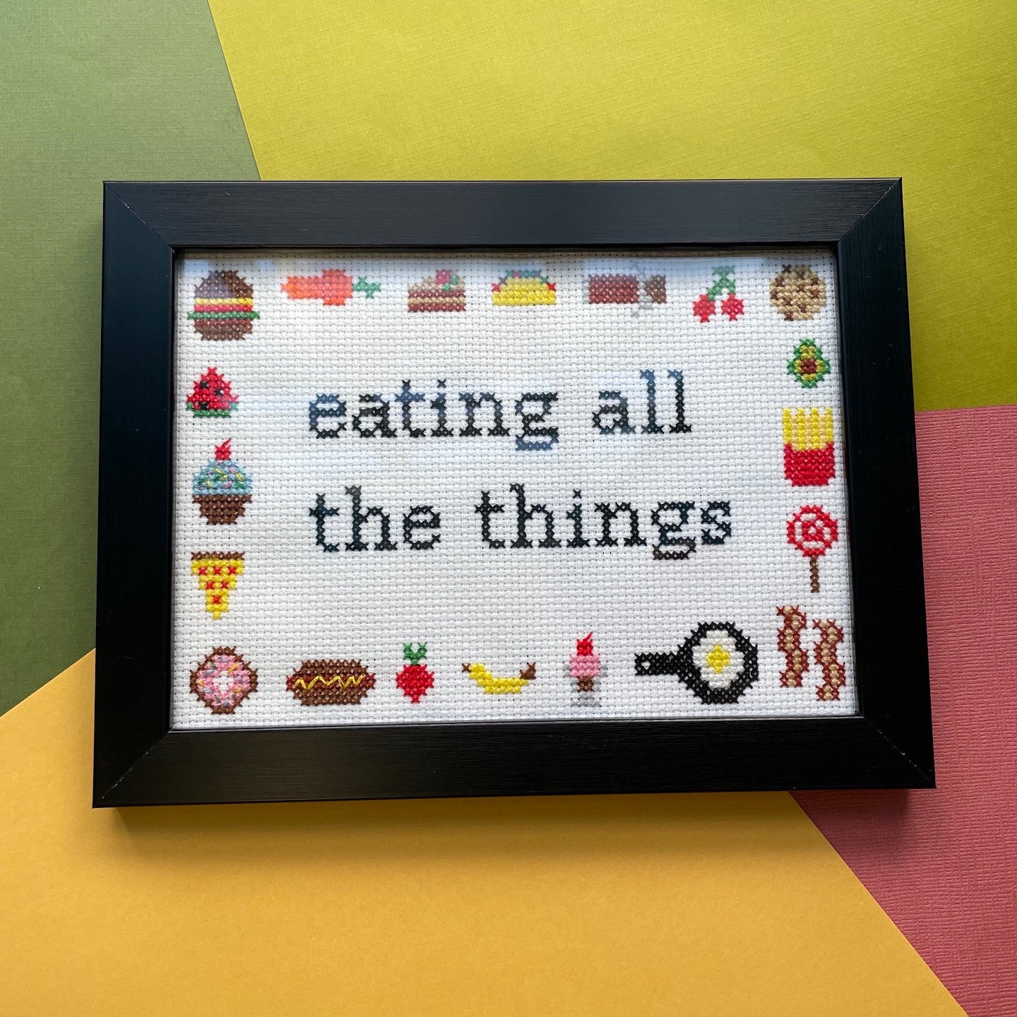 Eating All The Things Counted Cross Stitch Kit - Spot Colors - Online Exclusive