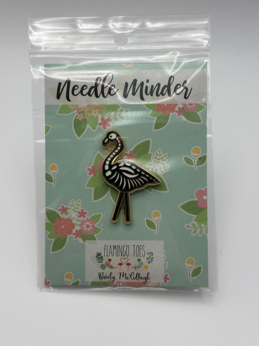 Spooky Skeleton Flamingo Needle Minder