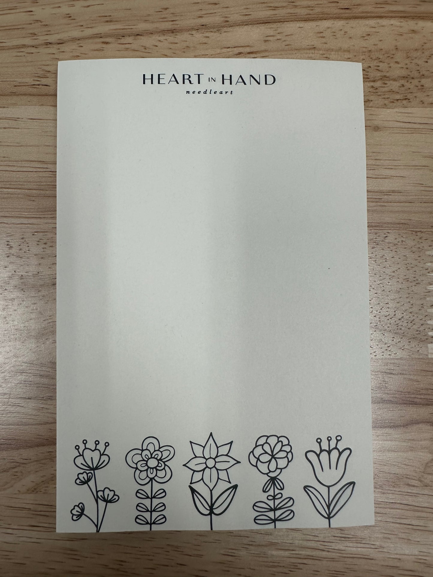 Heart in Hand Stitcher's Garden Notepad