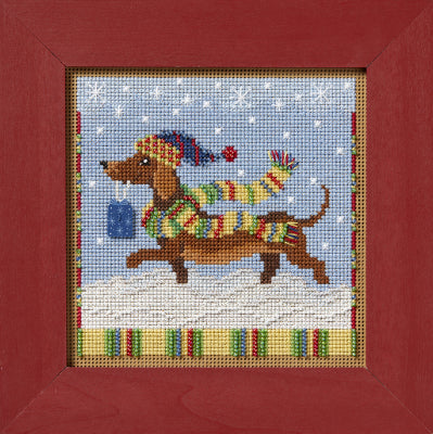 Dashing Dachshund 2024 Mill Hill Winter Bead & Button Kit