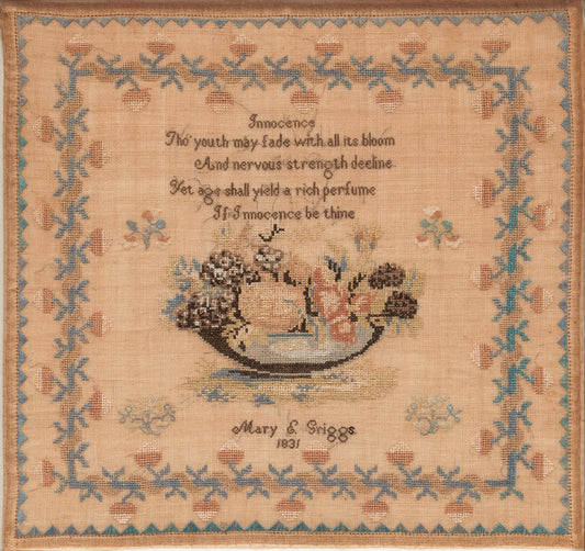 Mary E. Griggs 1831 - 1884 Stitchery Design