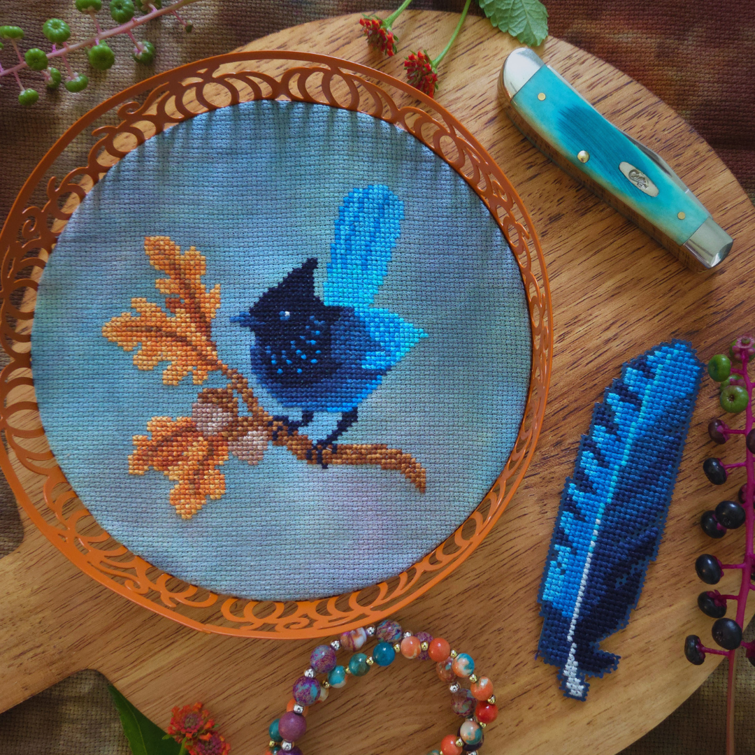 Steller's Jay - BAD Stitch Cross Stitch