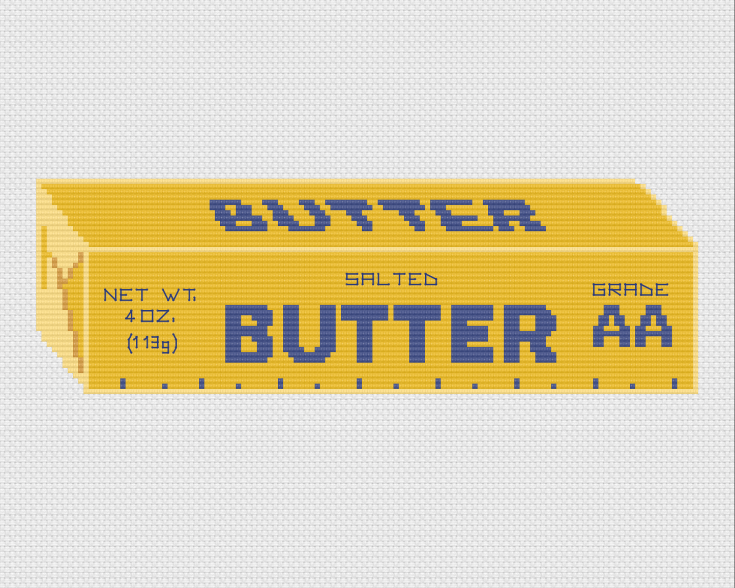 Butter Stick Counted Cross Stitch DIY KIT