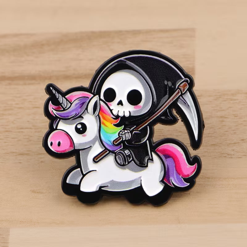 Skeleton and Unicorn Needleminder
