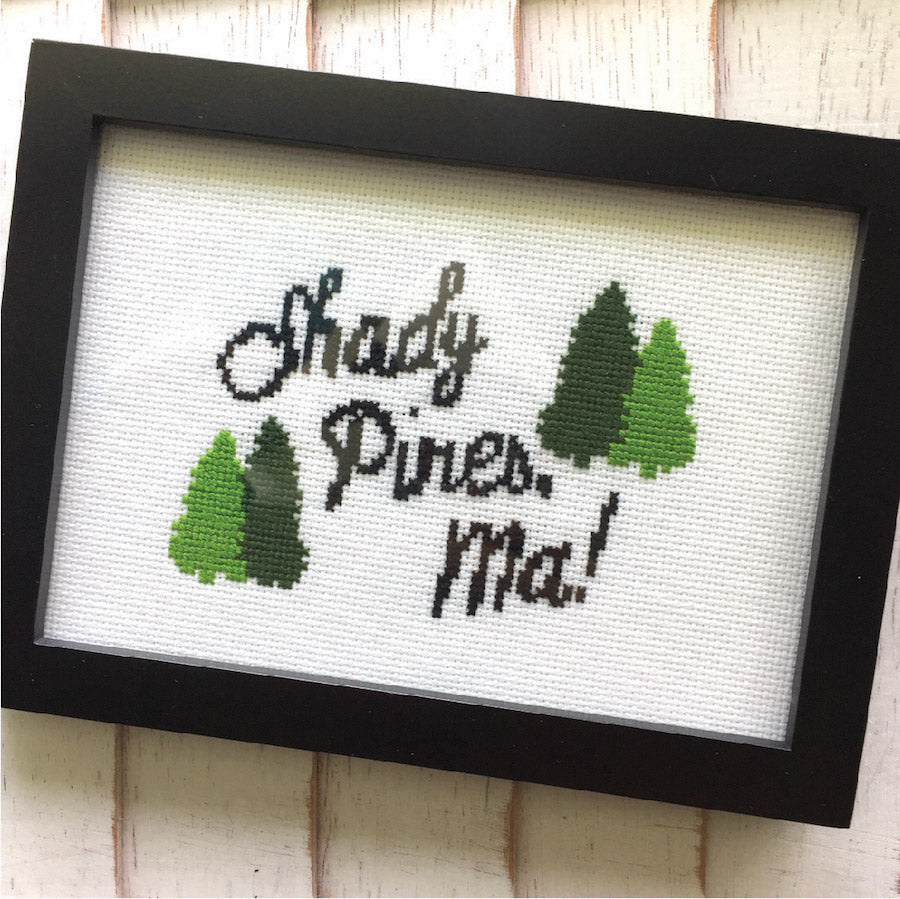 Shady Pines Cross Stitch DIY KIT Intermediate - Spot Colors - Online Exclusive