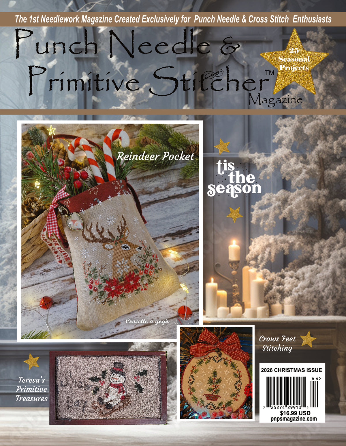 **PRE-ORDER** Punch Needle & Primitive Stitcher Magazine Christmas - Winter 2026 Addition