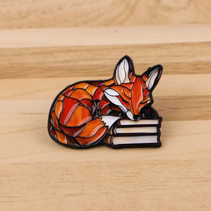 Stained Glass Fox Needleminder