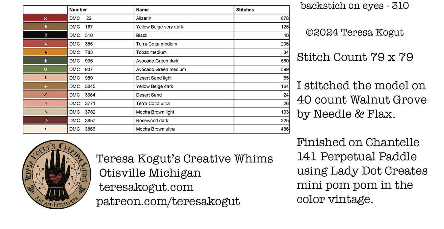 Santa Wreath Ornament - Teresa Kogut