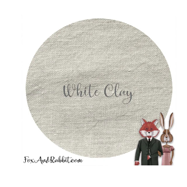 14ct. Aida - White Clay - Fox and Rabbit Designs