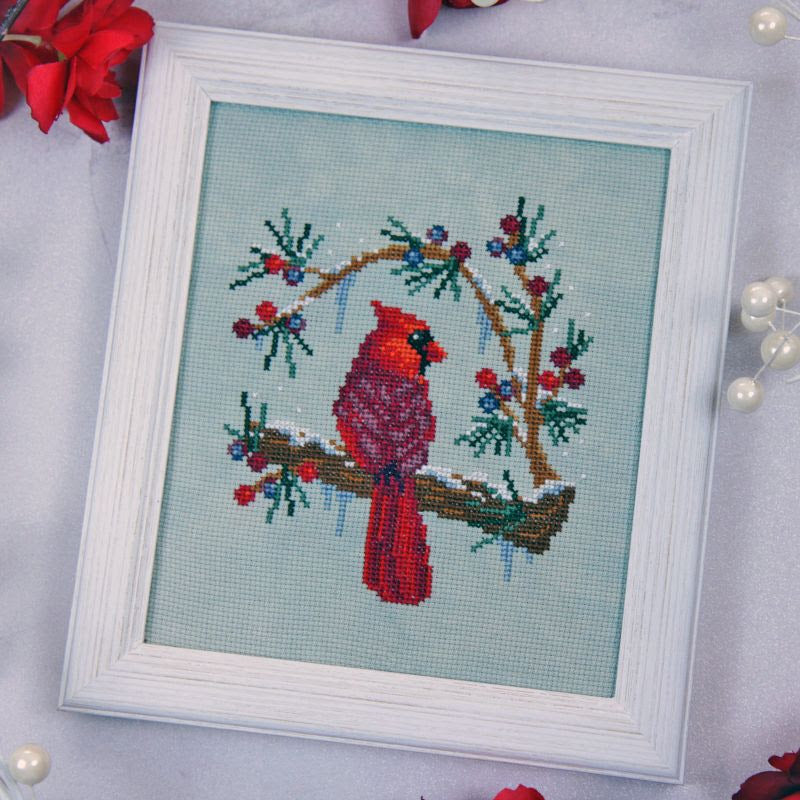 Winter's Cardinal - The Stitch Crypt