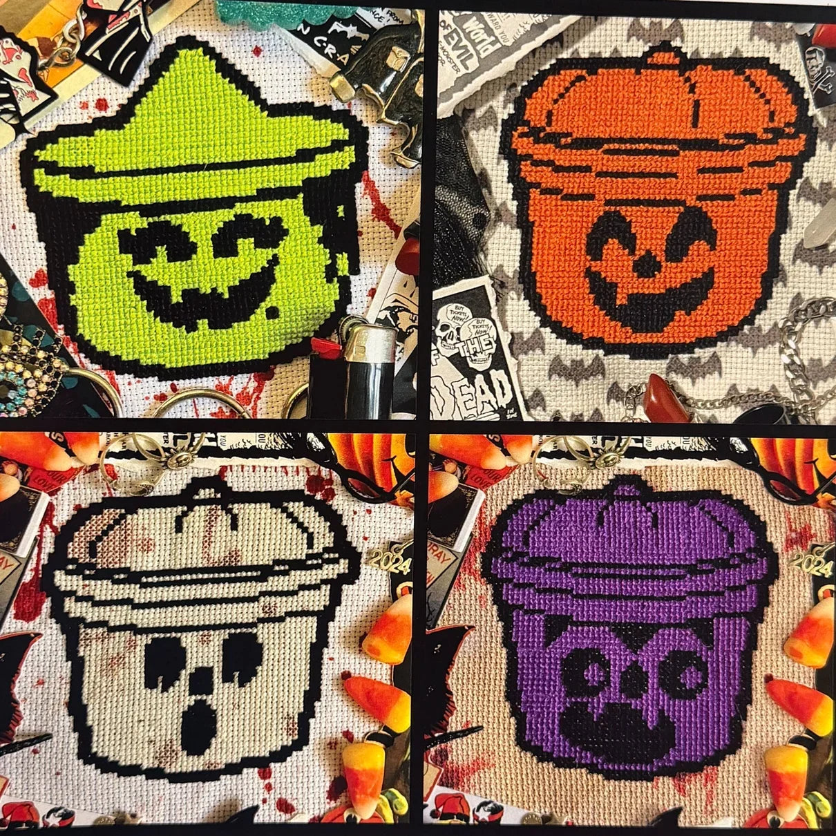 Boo Bucket Collection - Barefoot Needleart