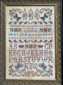 Butterflies Flowers and Letters Sampler - Twin Peak Primitives - **Nashville PRE-ORDER**