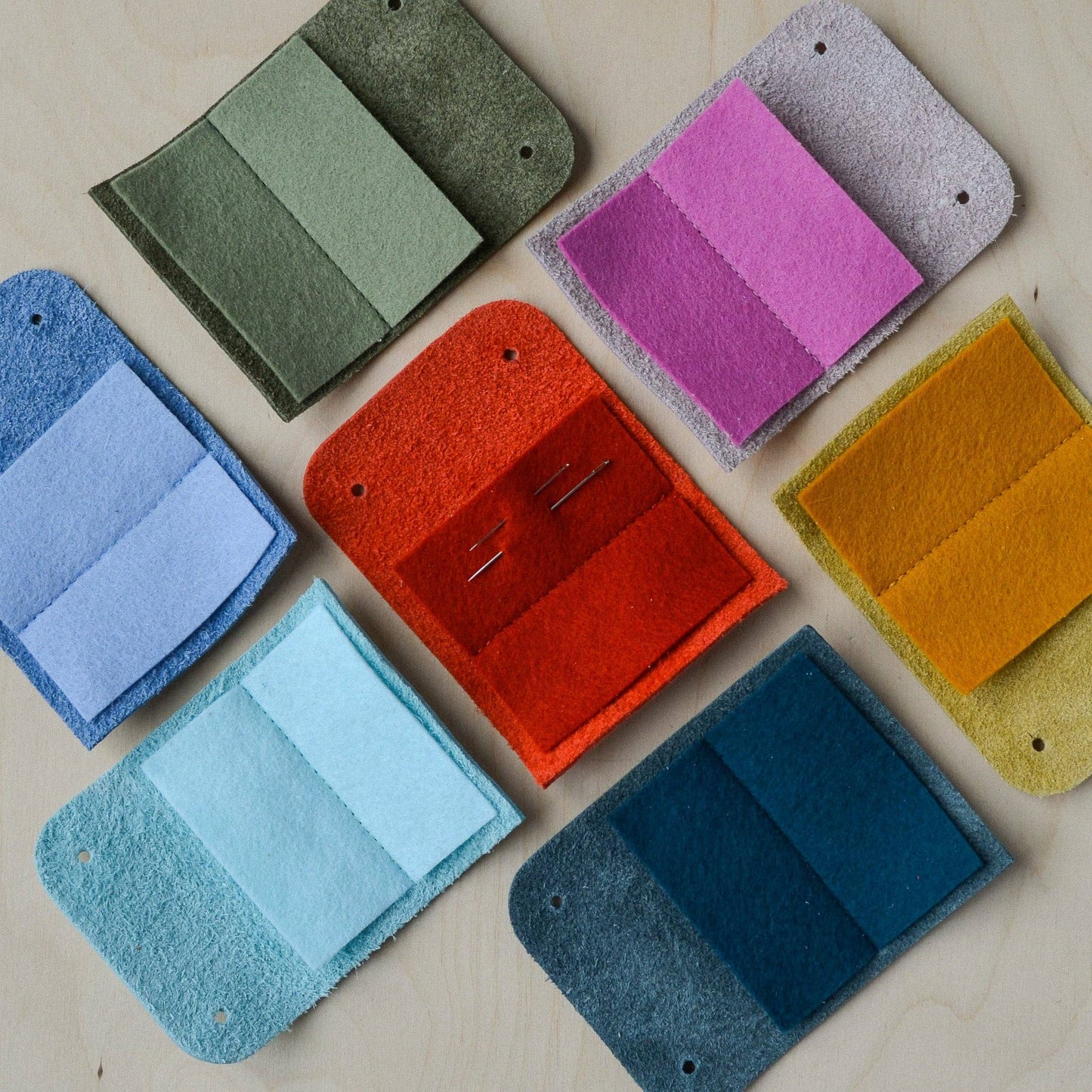 Leather Mini Sewing Needle Case