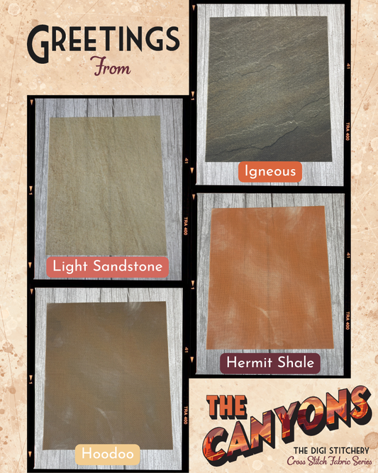Greetings From: The Canyons Digital Printed Fabric - The Digi Stitchery