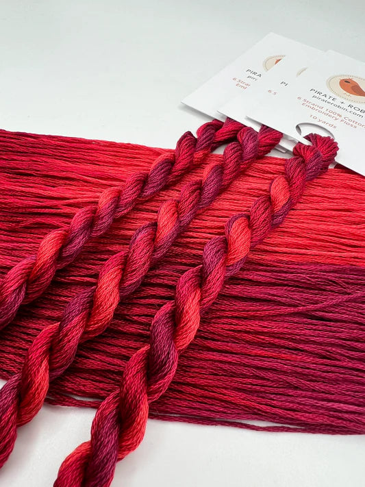 Cranberry - Pirate + Robin 6 Strand Embroidery Floss