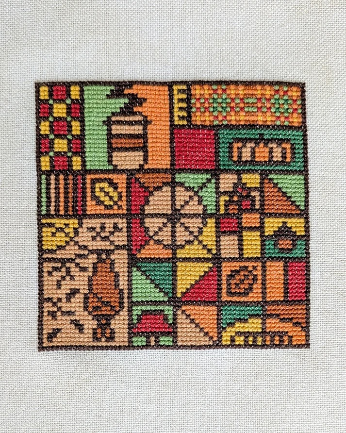 Fall Mosaic - Shaded Stitchery